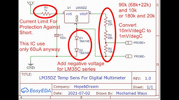 Membuat Termometer Digital | Digital Thermometer With Multimeter As Display Without Arduino
