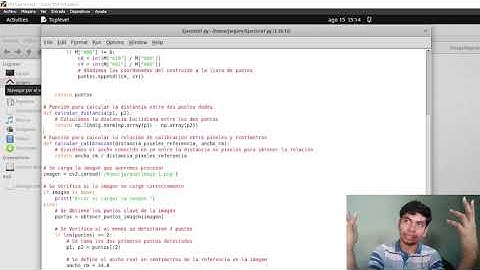 Calcular Distancia entre 2 puntos de una Imagen en CM con OpenCV y Numpy , Inteligencia Artificial.