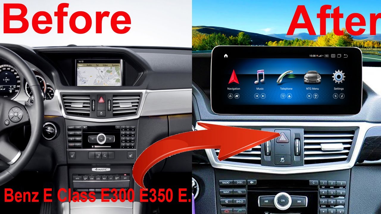 Mercedes Benz E Class E300 E350 Radio upgrade stereo replacement NTG 4.