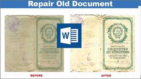 how to repair old document in Microsoft office word  tutorial or dirty certificate and  passport