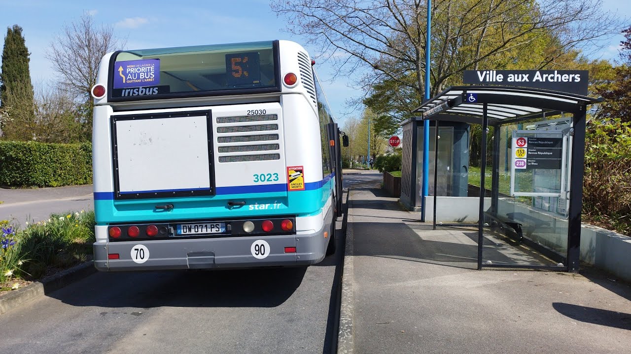 Bus - Irisbus Citelis 12 n°3023 Ligne 53 entre République et Ville aux Archers