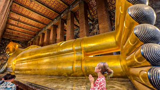 GIANT SLEEPING BUDDHA! Cute Thai Lady's Temple Tour Bangkok Thailand - Ploysai Coffee