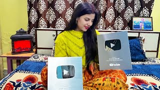 Silver Play Button Unboxing Video 