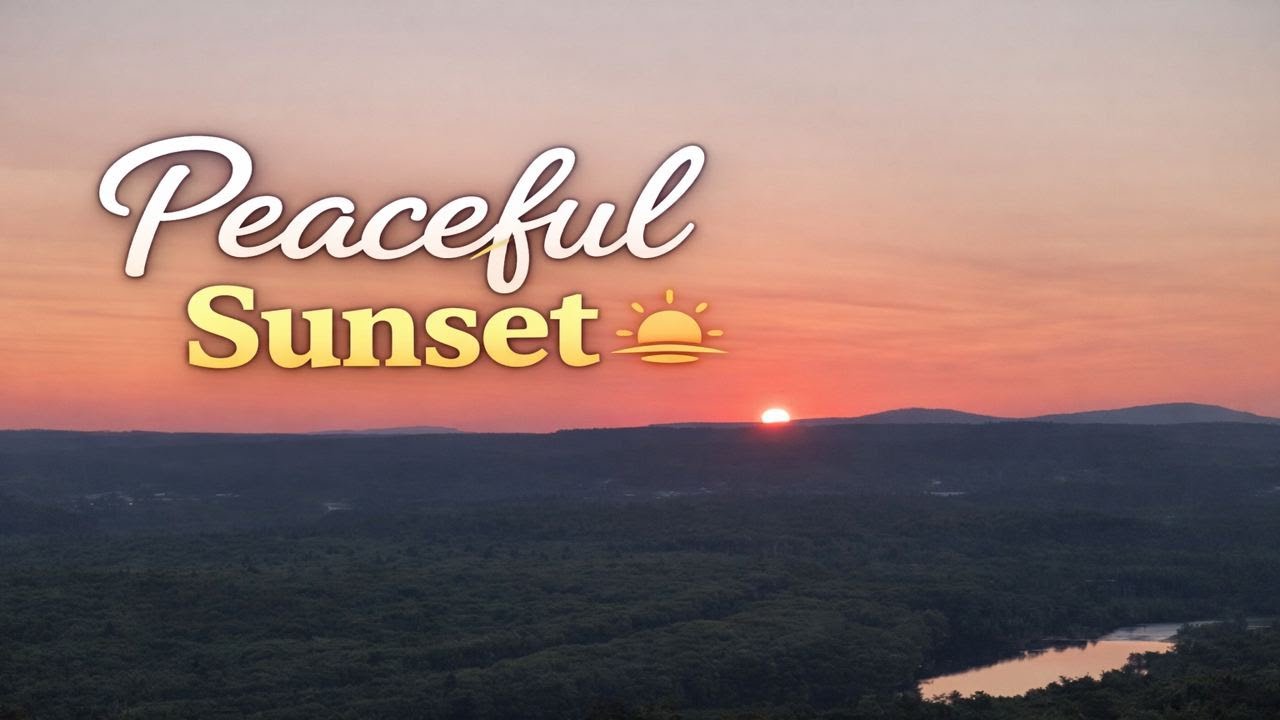 Peaceful Sunset Over the Forest 🌅 Calm Evening Nature Scenery