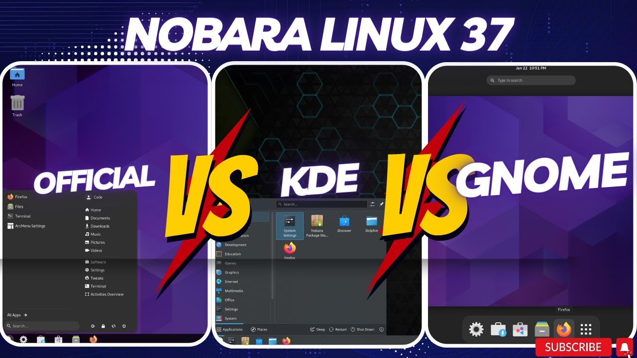 Nobara 37 Linux (Official VS GNOME VS KDE) (RAM Consumption) YouTube