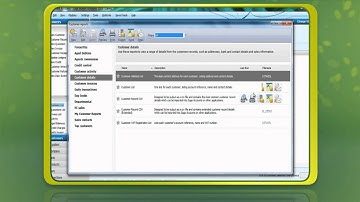 Report identification and access in Sage Instant Accounts 2013