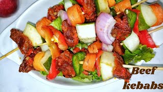 Irresistible Beef Kebabs Recipe| How To make Juicy Beef Kebabs At Home