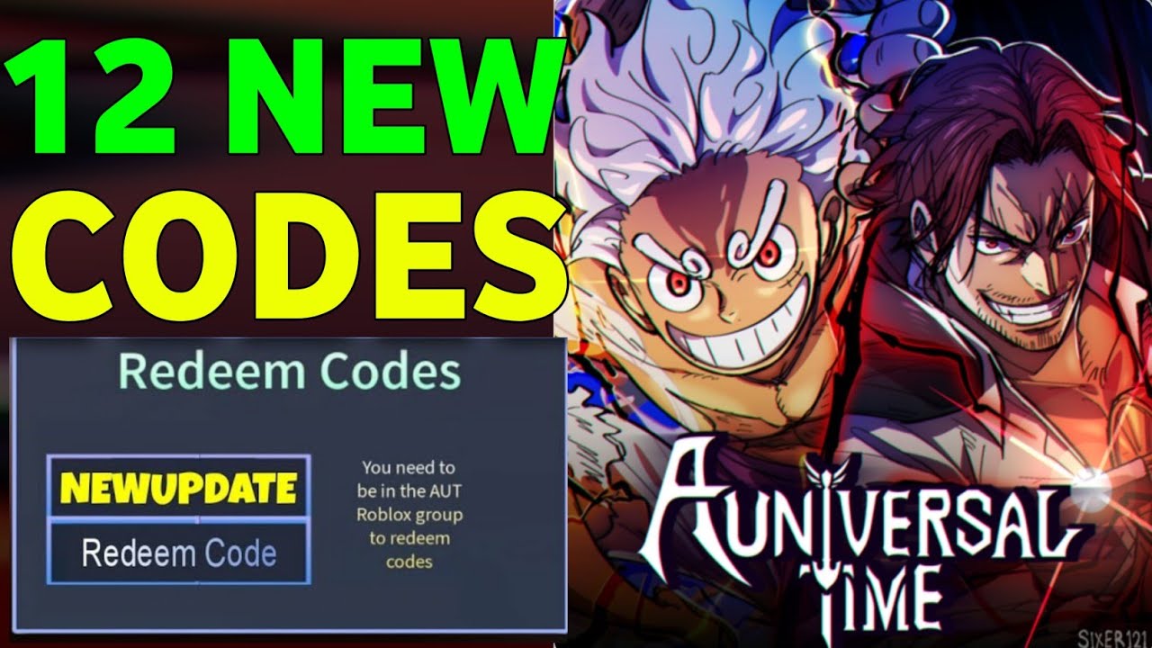 UPDATE🔥A UNIVERSAL TIME CODES SEPTEMBER 2024 -ROBLOX A UNIVERSAL TIME ...