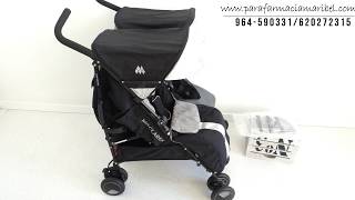 ... _pvp.300,00€_telf:964590331/620272315 silla paseo maclaren
gemelar modelo twin techno color negro y plata. inc...