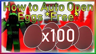 How to *AUTOMATICALLY* Open Eggs for *FREE* in Saber Simulator Roblox