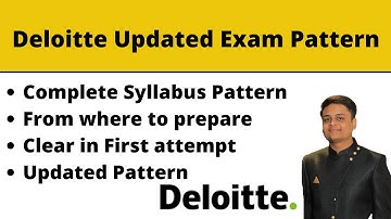 Deloitte Latest Exam Pattern | 2023 batch | Deloitte Syllabus and preparation strategy