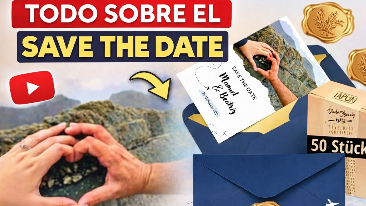 Como hacer un SAVE THE DATE para una BODA | PASO A PASO 🩷🩷🩷🩷 - YouTube