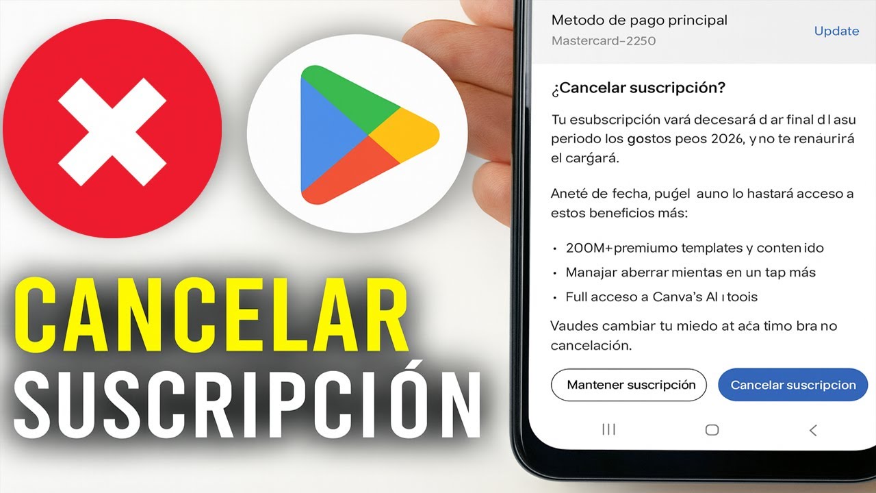 Cómo CANCELAR una SUSCRIPCIÓN en GOOGLE PLAY - YouTube