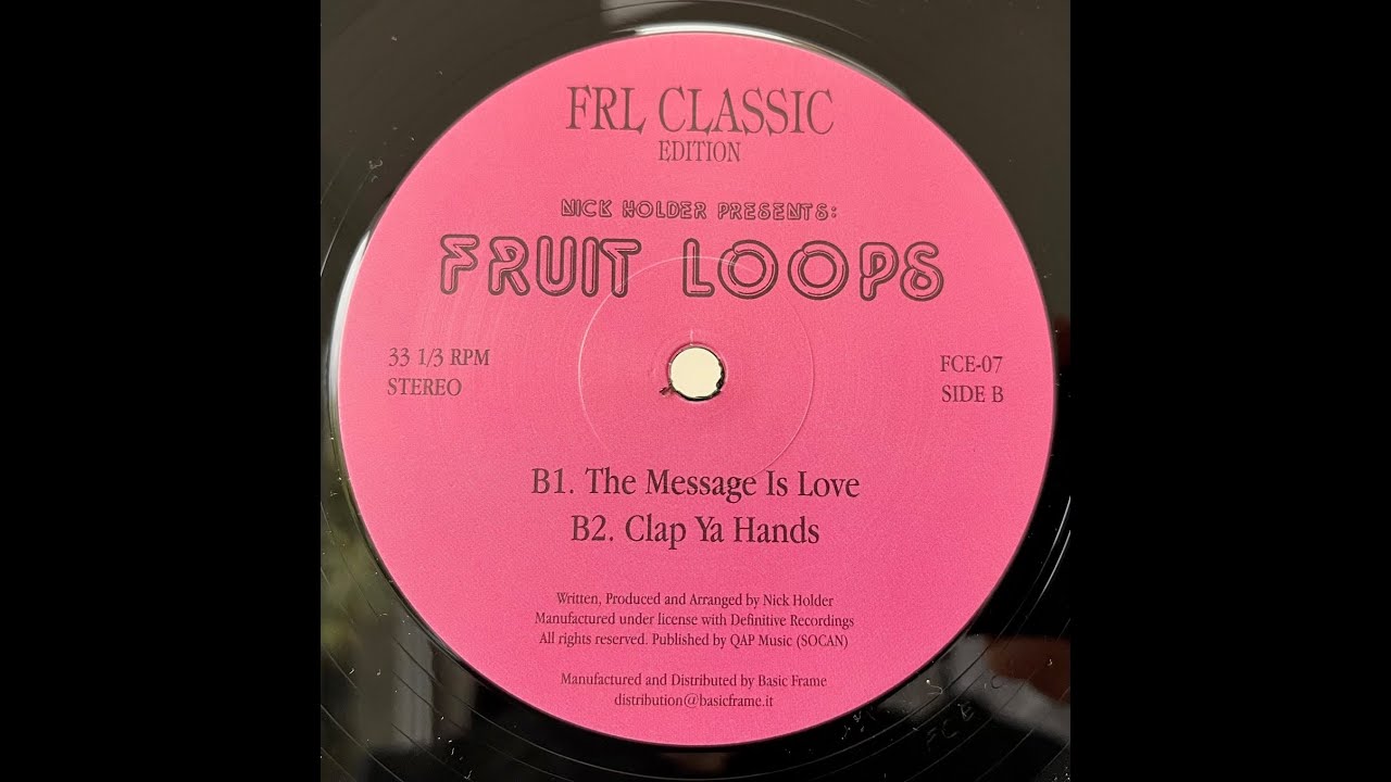 NICK HOLDER - CLAP YA HANDS [FRUIT LOOPS EP]