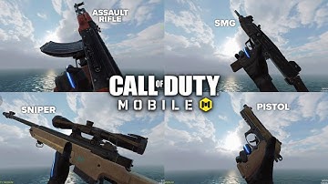 Call Of Duty: Mobile All Weapons Showcase - Mechanics, Reload and Inspection Animation!