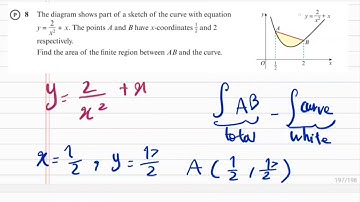 Area under line and curve- EX 13G Question 8- A-Level Maths Pure 1 #alevelmaths 