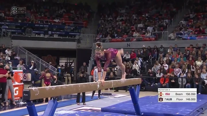 Josie Bergstrom (Iowa State) Beam 2022 @ Auburn 9....