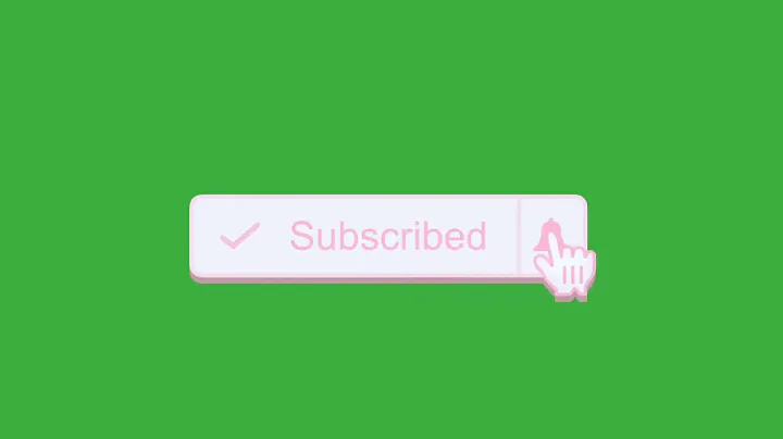 Subscribe Button Pink w  notification bell Green Screen