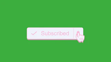 Subscribe Button Pink w  notification bell Green Screen