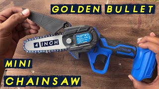 मिनि चैनसॉ  | Golden Bullet 4inch Battery Operated Mini Chainsaw