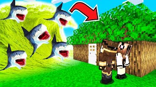 ACID TSUNAMI VS TREEHOUSE IN MINECRAFT!!