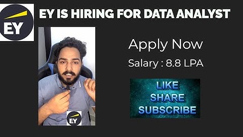 EY is hiring for Data Analyst || Fresher JOB || Apply Fast