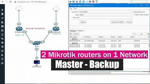 How to setup 2 Mikrotik routers on 1 Network ( Master - Backup )