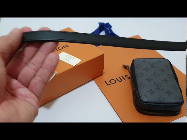 Túi Nam Louis Vuitton Flap Double Phone Pouch Stripes 'Brown
