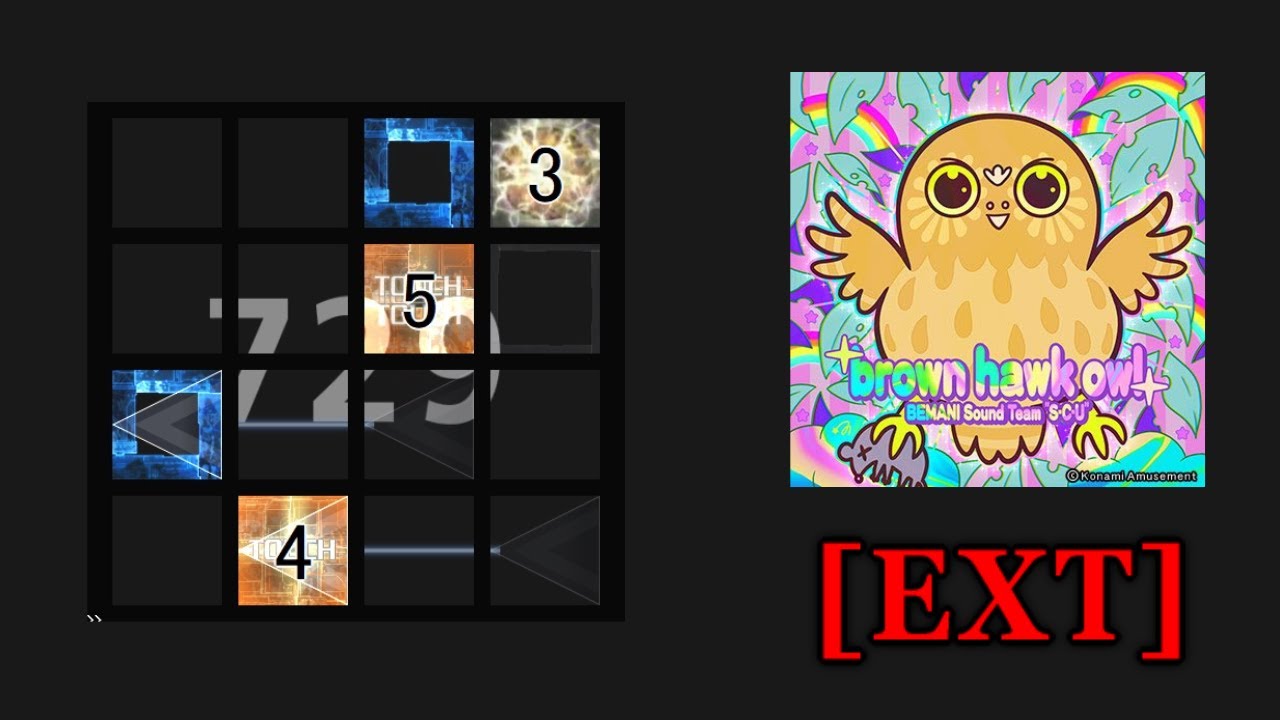 【jubeat Ave.】brown hawk owl(EXT) 譜面確認(シャッター+ハンドクラップ+同時色分け)
