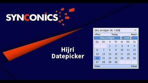 Hijri Date Picker |  | Odoo Apps |  Synconics [ERP]