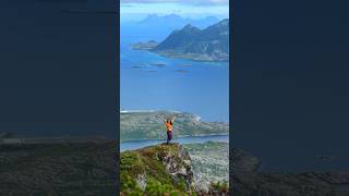 BEST view in the WORLD? floyahike lofoten norway midnightsun camping adventure