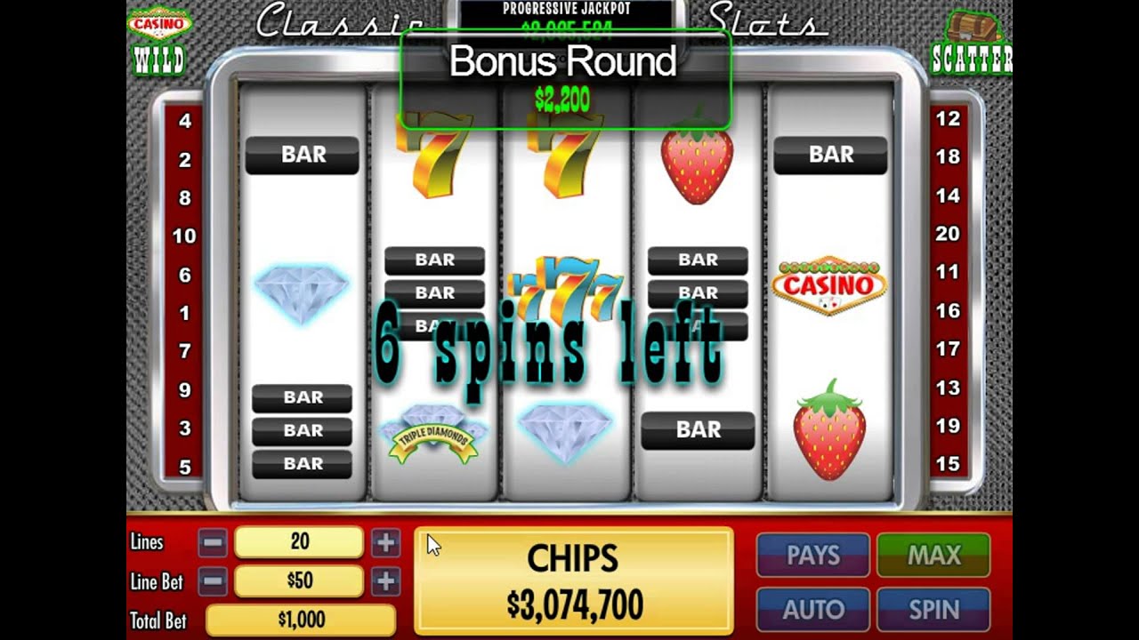 DDC - Classic Slots Bonus Triggered - 1k Spin - YouTube