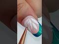 Chrome floral french nail design french manicure  shorts nail naildesign acrylicnails nailart