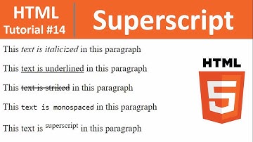 HTML Tutorial #14 - Making Text Superscript in HTML (sup Tag)