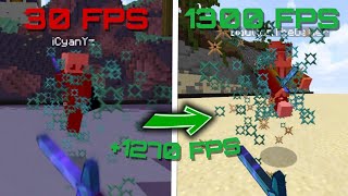 Go from 30 to 1300 fps on minecraft pvp!