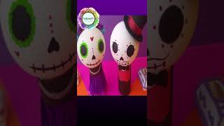 Catrina y Catrín con material reciclado #diy #Shorts #manualidades #halloween