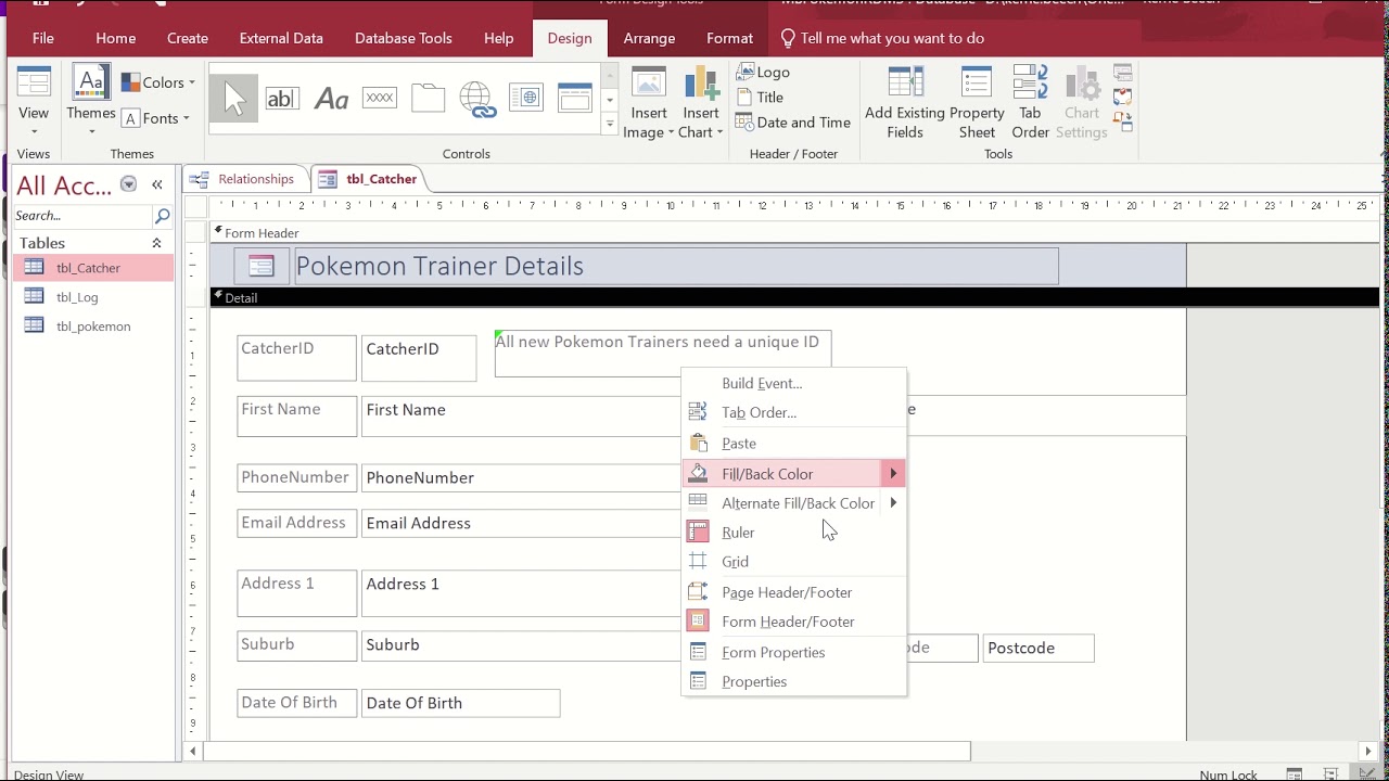 How To Create a Basic Form in MS Access - YouTube