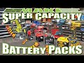 DOUBLE ah capacity of Tool BATTERY PACKS 18v 20v Milwaukee Dewalt Makita Bosch Ridgid M12 Ryobi MAH