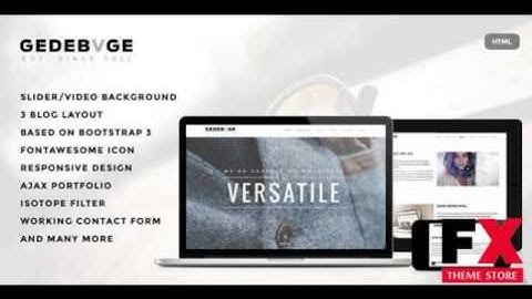 Preview Gedebvge - Responsive One Page Portfolio Template TF