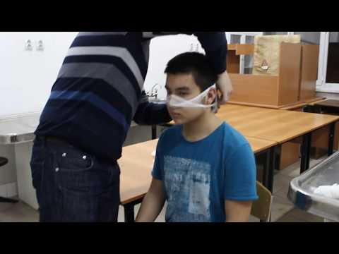 Наложение пращевидной повязки на нос