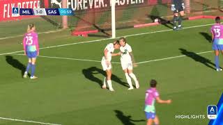 Milan-Sassuolo 1-1 | Beccari risponde subito a Bergamaschi | #SerieAFemminile eBay 2023/24