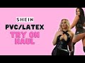 Sexy latex pvc lingerie try on haul  april mae  amber paige