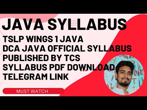 JAVA DCA TSLP WINGS 1 OFFICIAL FULL SYLLABUS BY TCS | #JAVA #SYLLABUS #TSLP #DCA #TCS