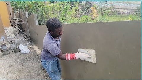 HOW TO BUILD A RETAIN WALL: 13, Rendering process 