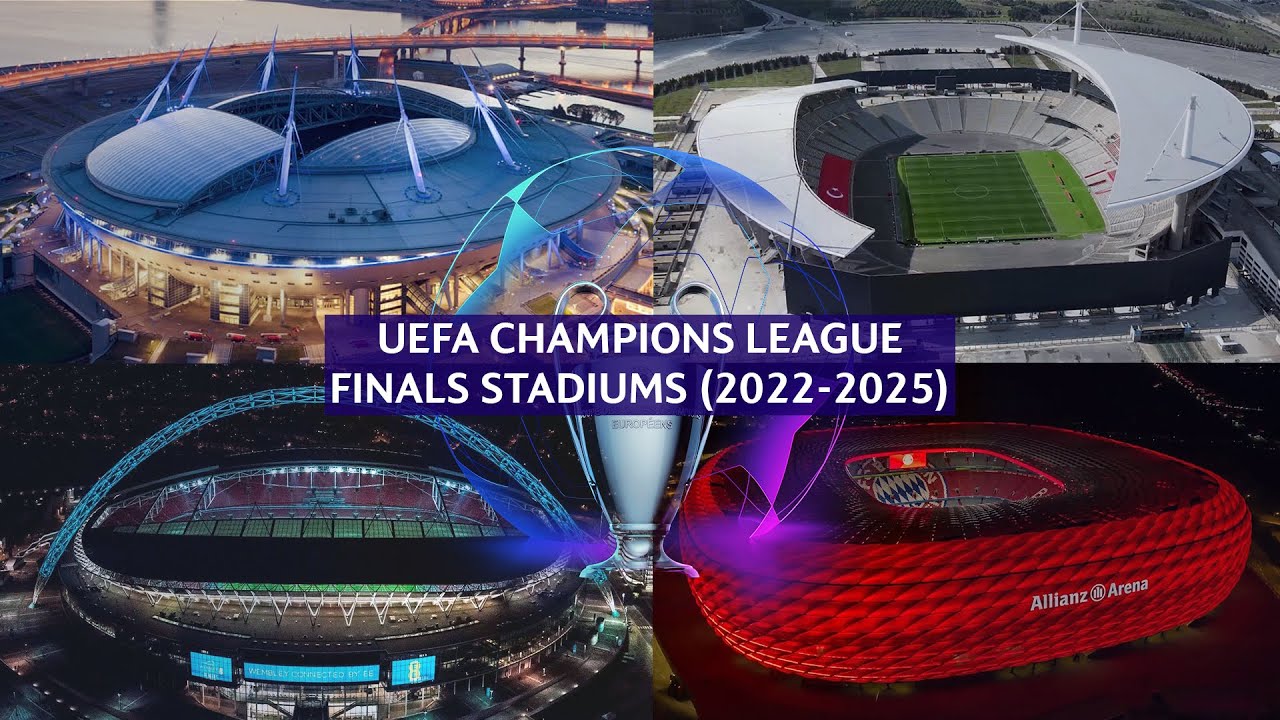 Future UEFA Champions League Finals Stadiums (2022-2025) - YouTube
