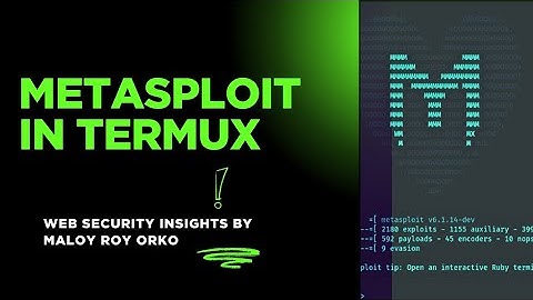 How To Install Metasploit In Termux Without Error - By Maloy Roy Orko