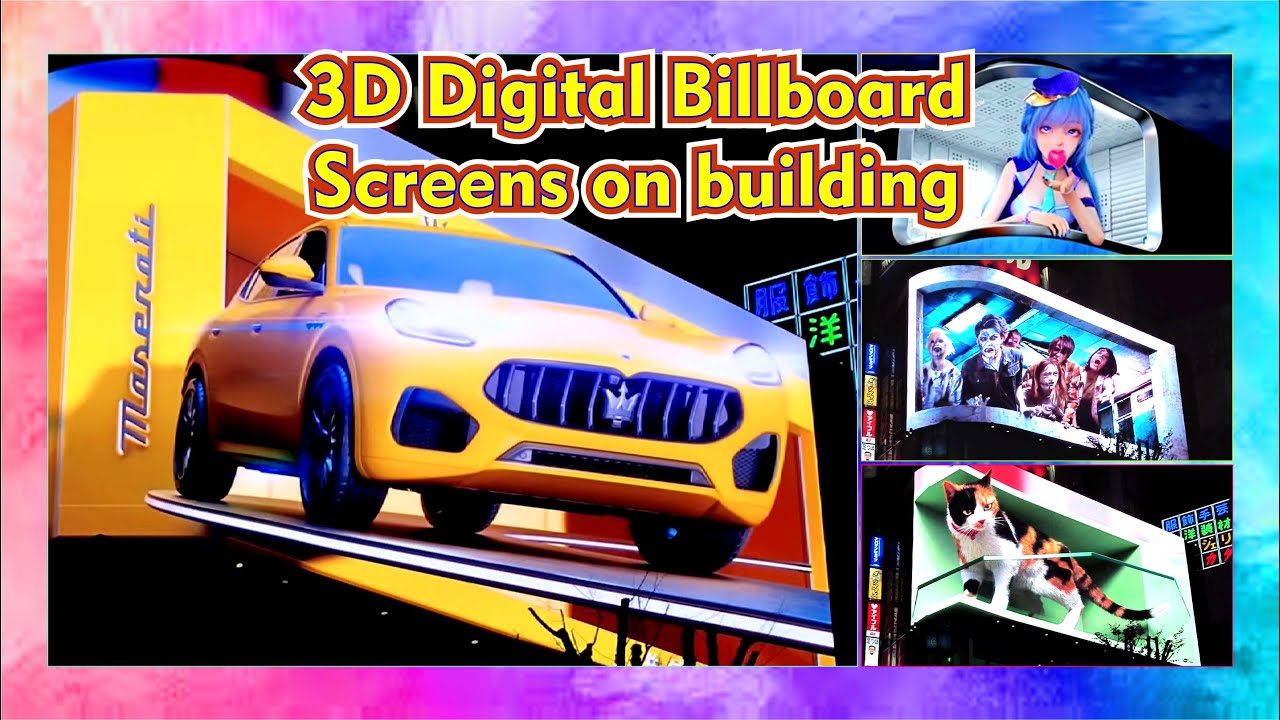 3D Digital Billboard Screens on building | Advanced Advertisement # ...