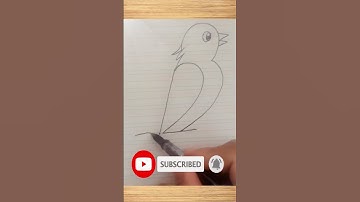 Draw a bird using the number 2 #art #artcontent #shorts