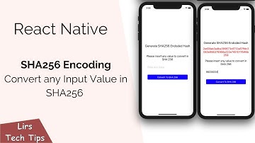 React Native: SHA256 Encoding Hash (Convert any Input Value in SHA256)