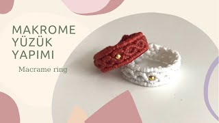 Makrome Yüzük Yapımı Macrame Ring Kolay Makrome Dıy Kendinyap